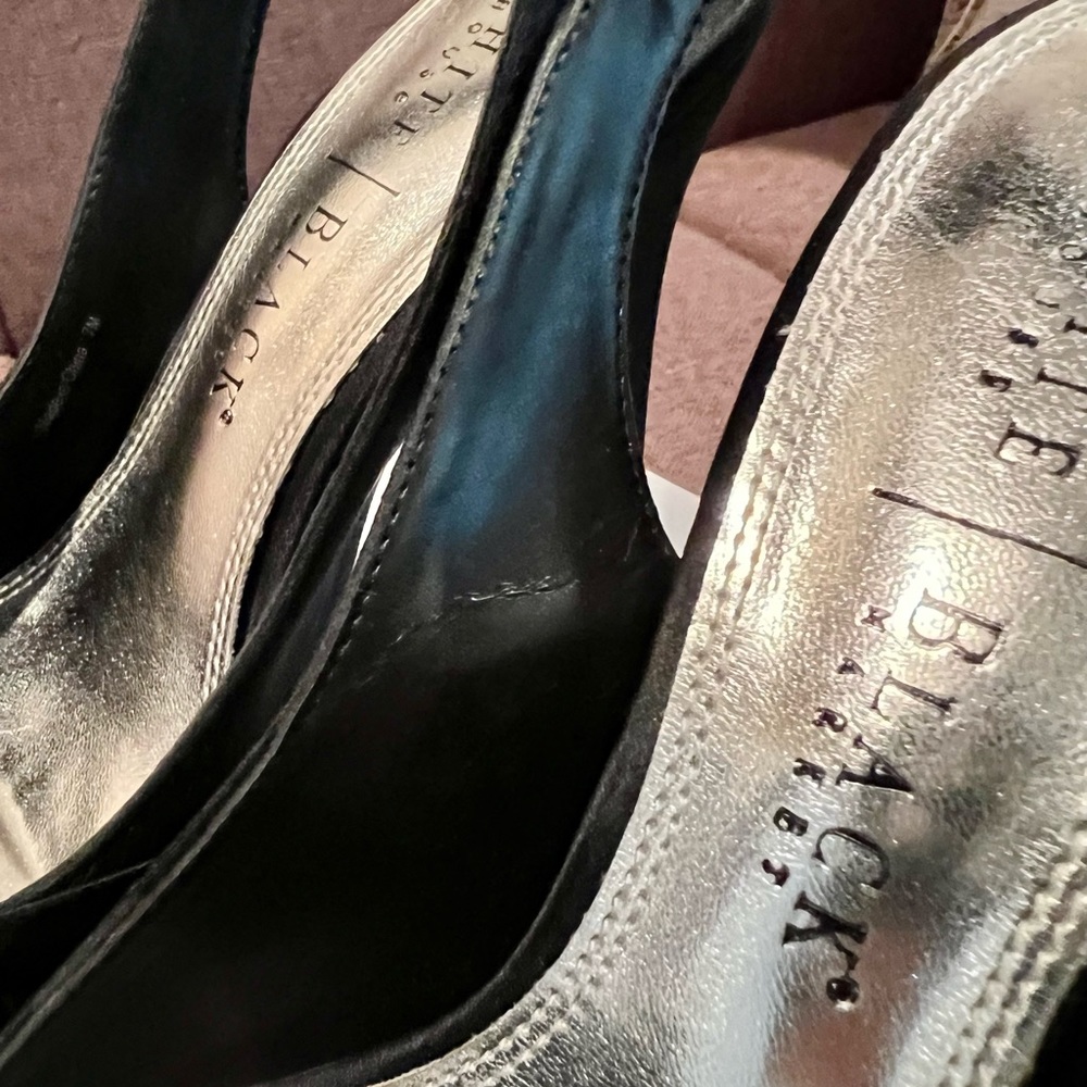 WHBM satin peep toe pumps - Picture 10 of 11